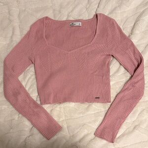 Hollister Pink Ribbed Knit Crop Top